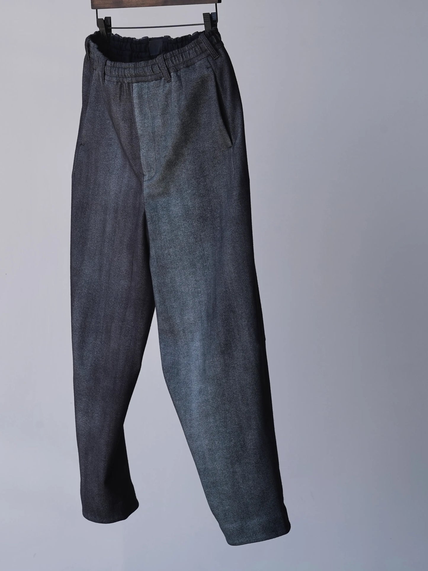 山内 | アーバン染め・ワンカットイージーパンツ urban black