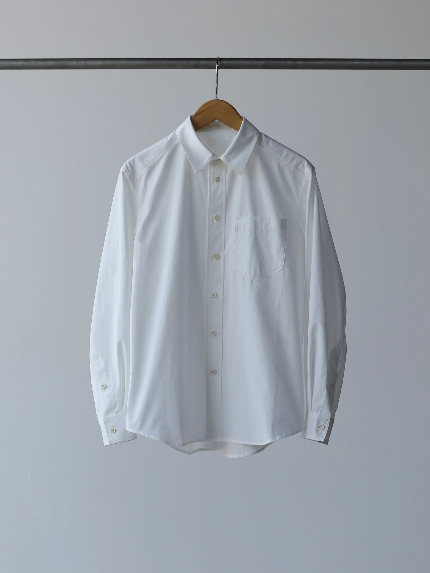 山内 | フランス綾コットンクロスシャツ white