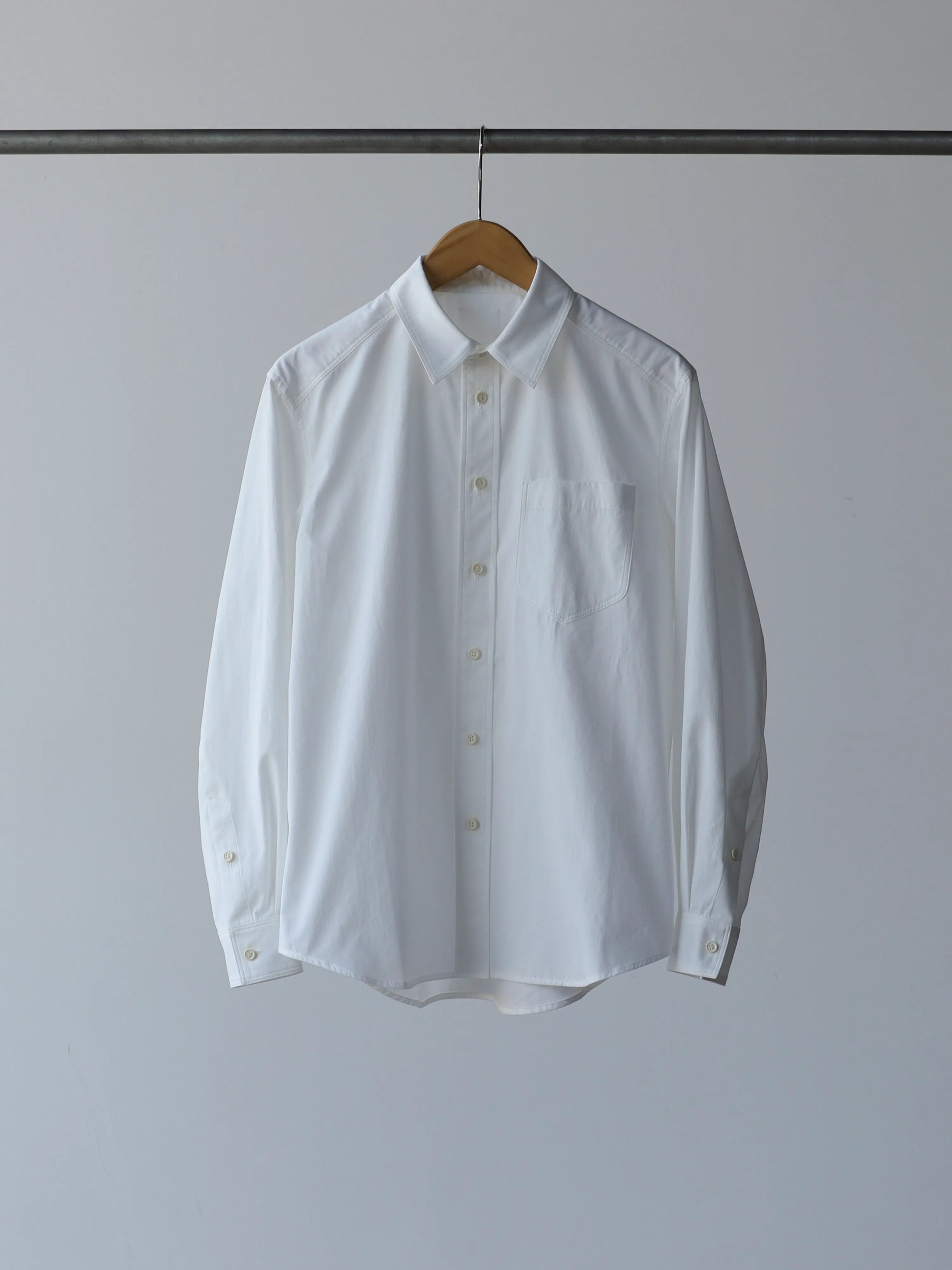 山内-フランス綾コットンクロスシャツ-white-1