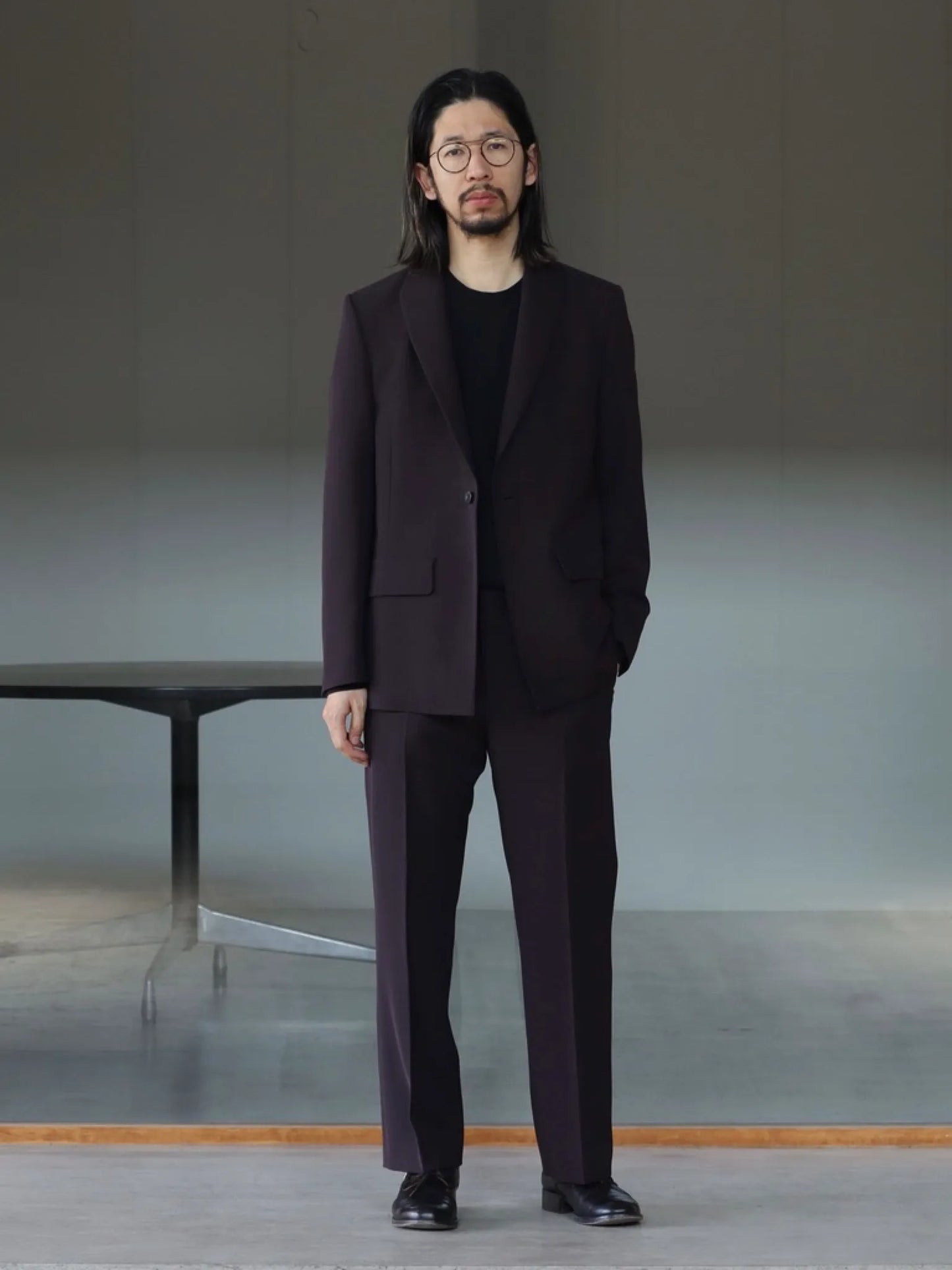 irenisa-semi-flare-trousers-burgundy-5