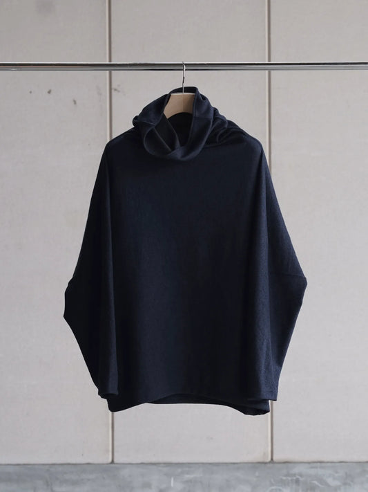 nonnotte | Draping Big H/N Pullover D.navy×Charcoal Top