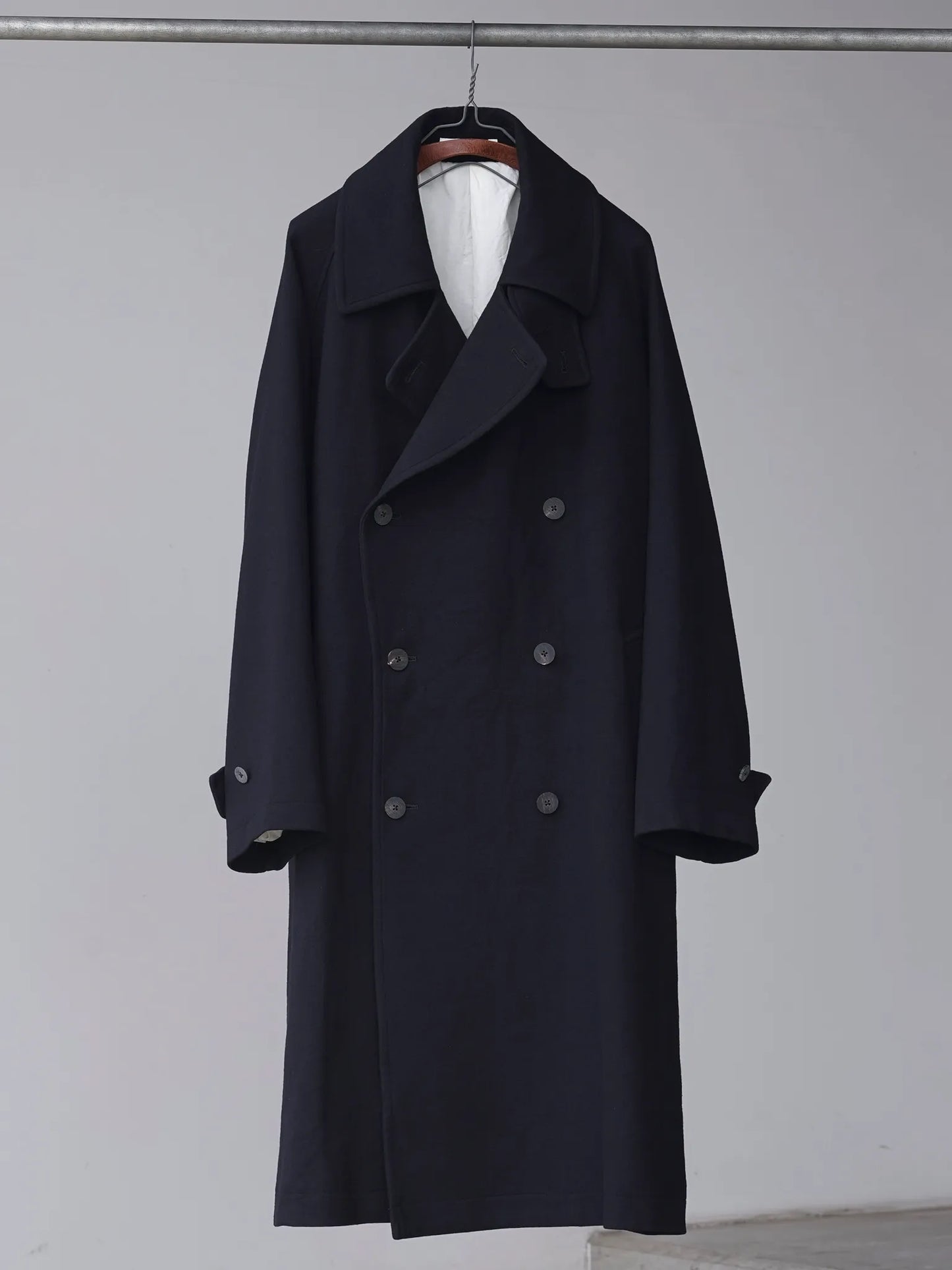 calmlence | DOUBLE BREASTED COAT BLK
