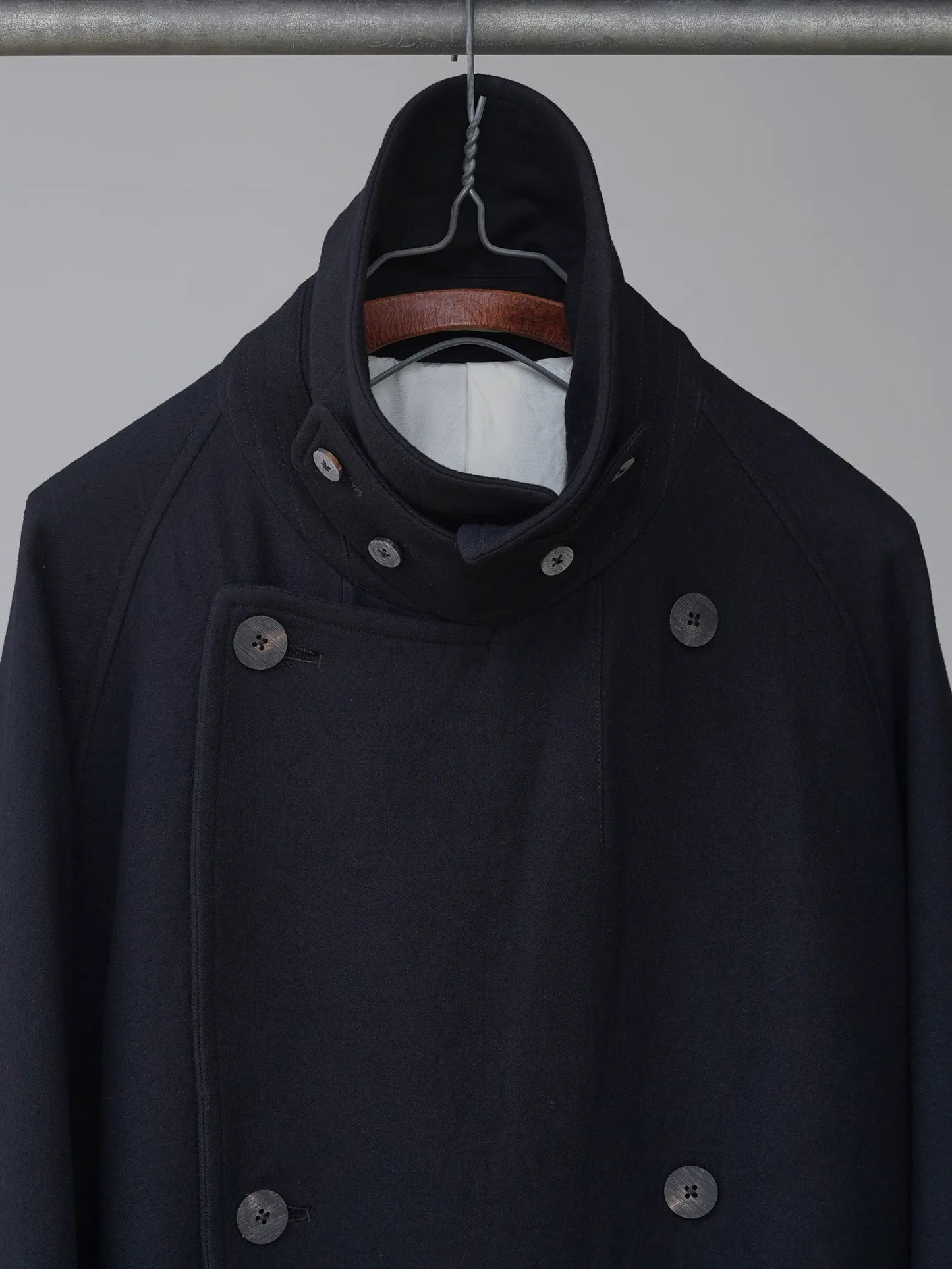 calmlence | DOUBLE BREASTED COAT BLK