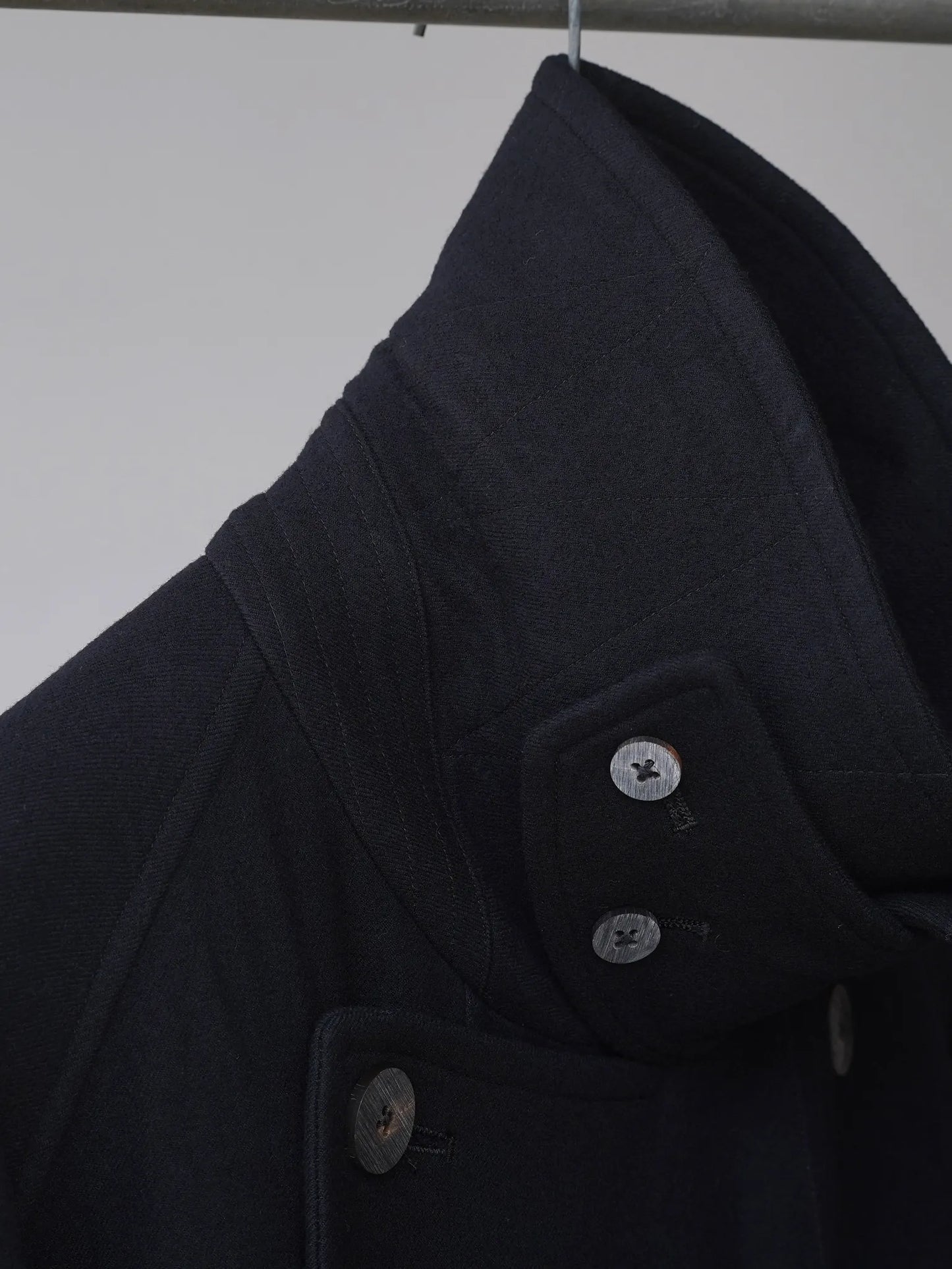calmlence | DOUBLE BREASTED COAT BLK