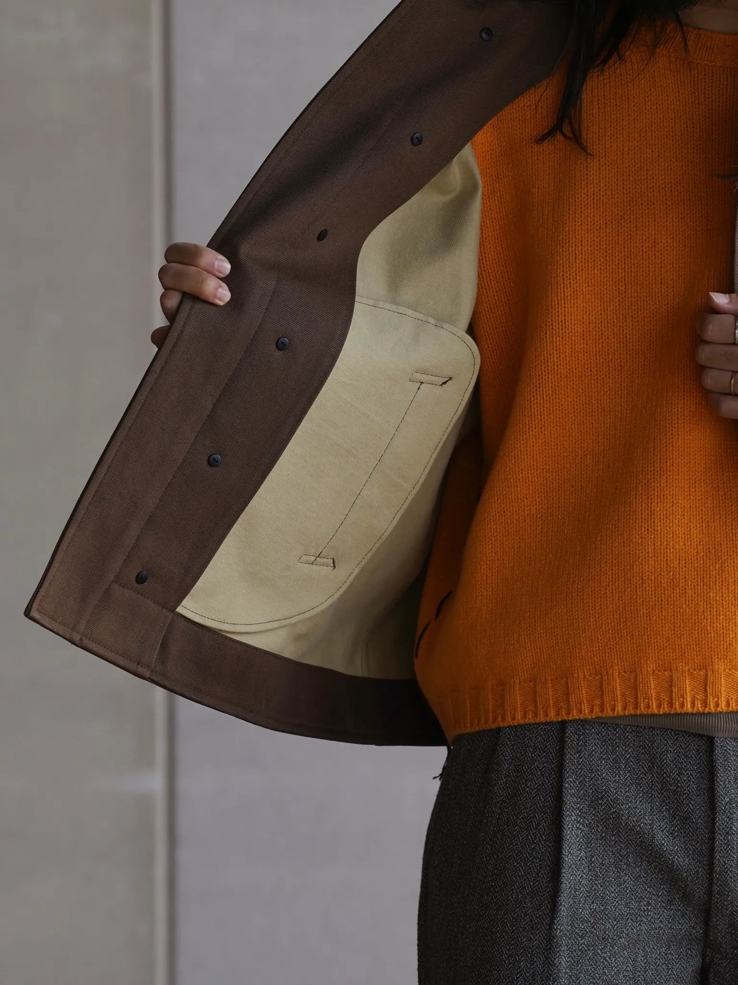 Nomàt | COTTON Hand Painted Militery Jacket Brown