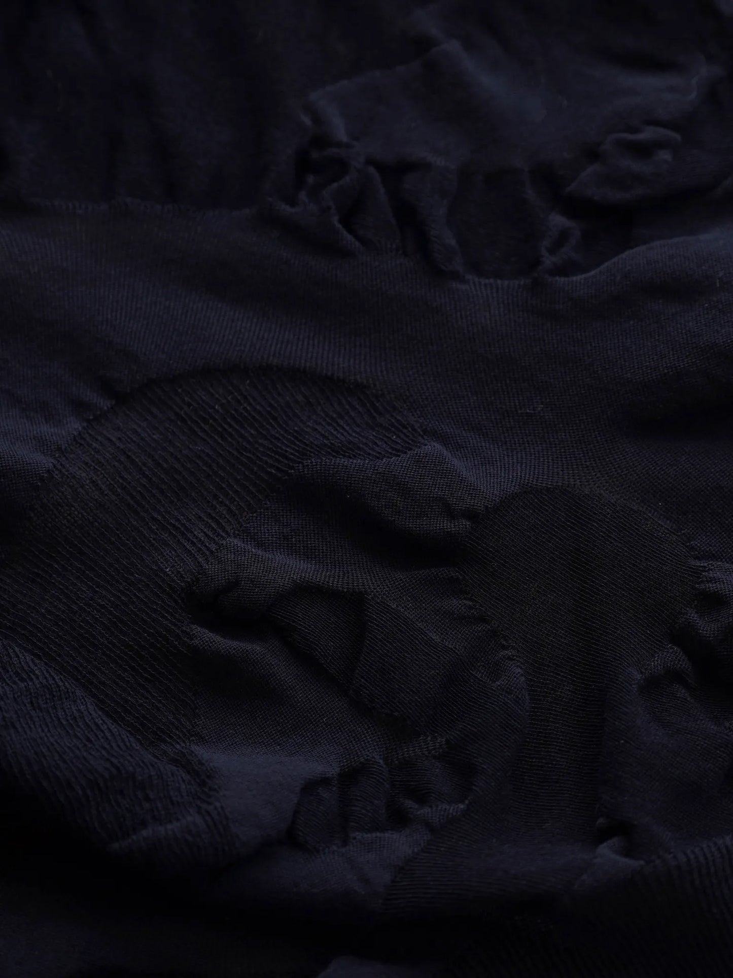 KAKAN | RIPPLE SHADOW KNIT CARDIGAN Black