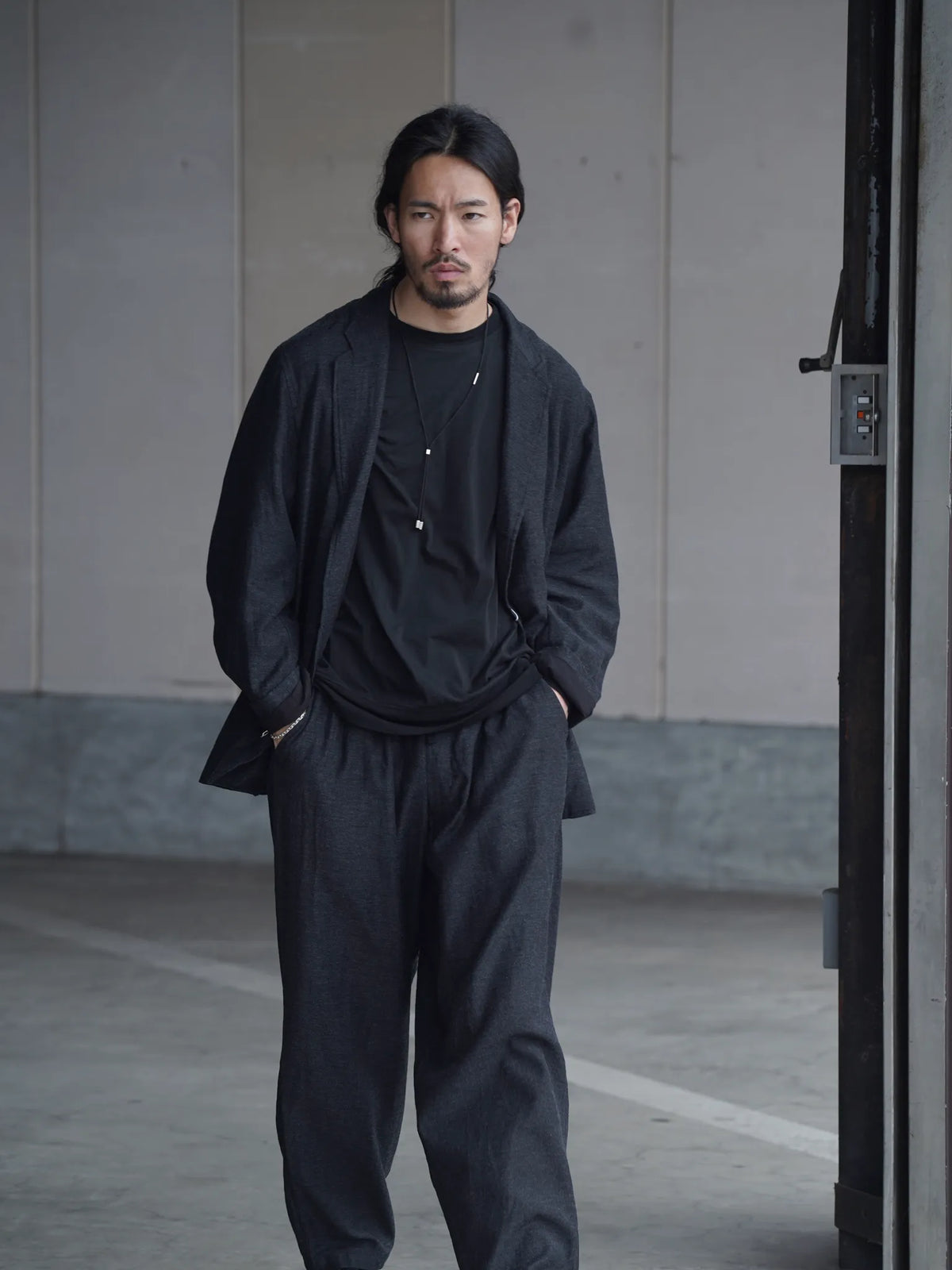COMOLI | カシミヤシルク 3Bジャケット CHARCOAL