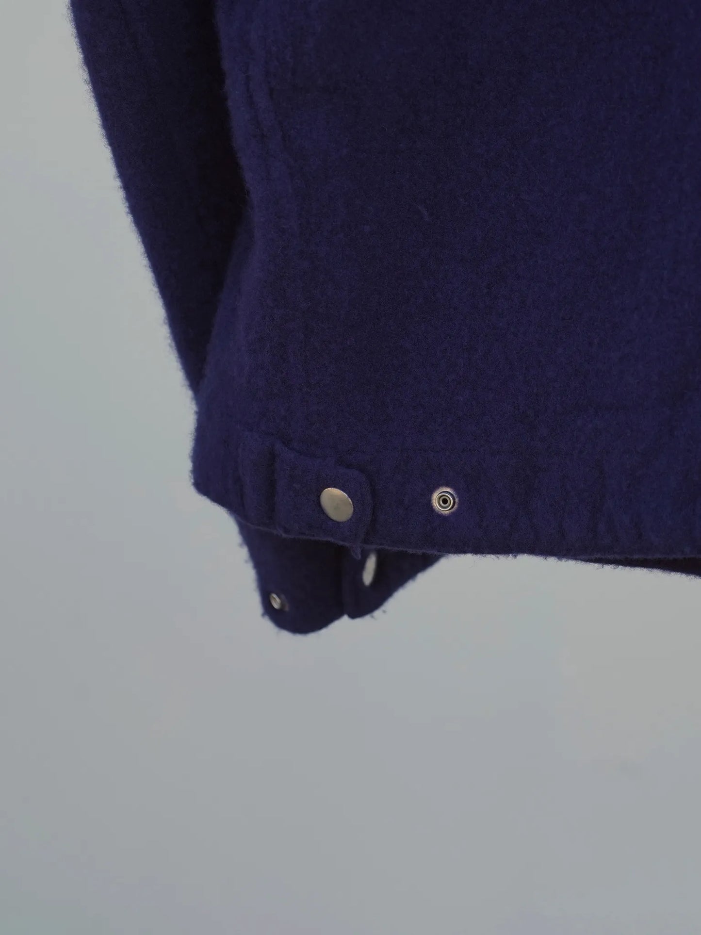 COMOLI | 縮絨ウール ジップショートジャケット PURPLE BLUE