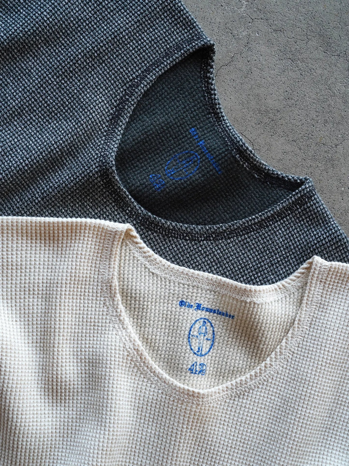 OLDE HOMESTEADER YOUTH | EXTRA SOFT THERMAL OVAL NECK LONG SLEEVE ECRU × OFF WHITE