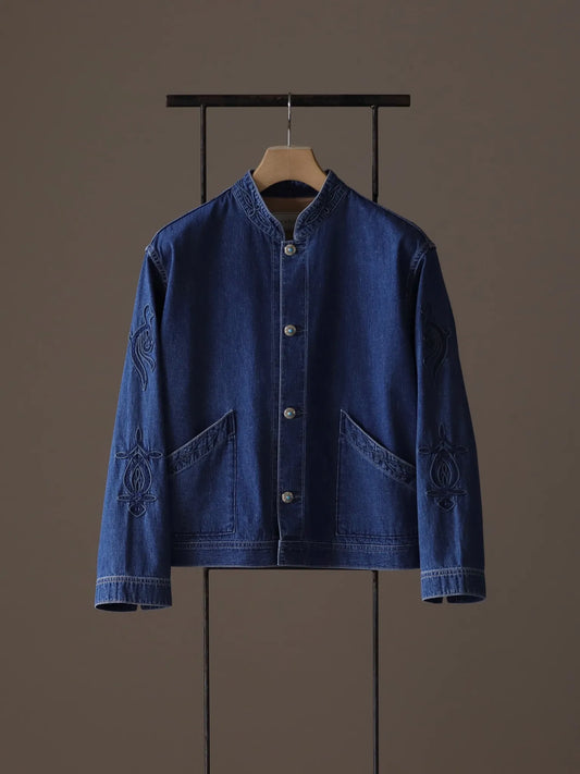 sarto-embroidery-short-jacket-washed-indigo-1