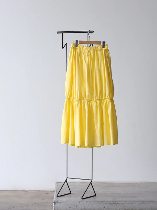 nomat-shirring-skirt-yellow-1