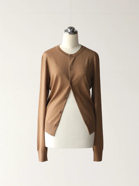 kakan-high-gauge-petit-cardigan-camel-1