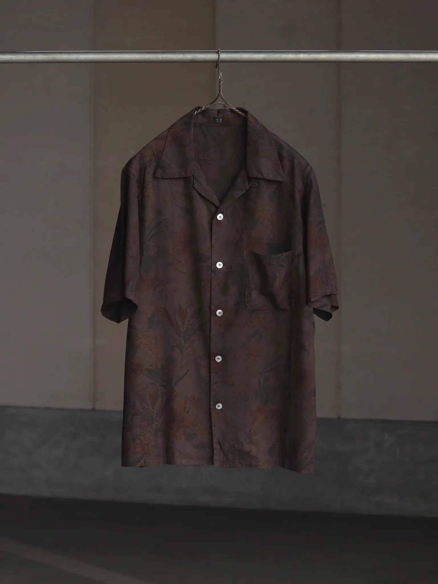 t-t-lot-113-open-collar-shirt-mud-dyed-brown-1-1