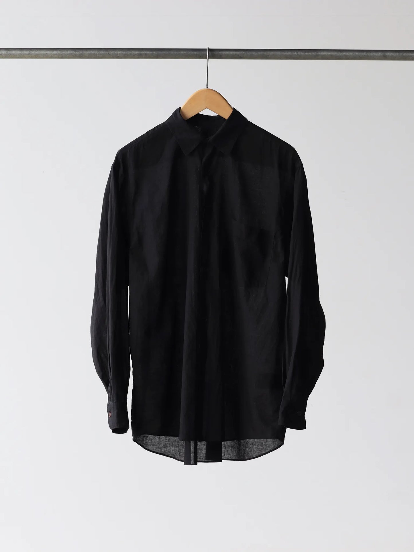 comoli-khadiコットン-コモリシャツ-black-1-1