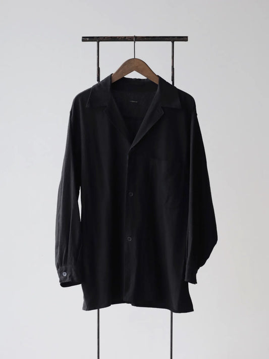 comoli-シルクノイル-シャツジャケット-black-1