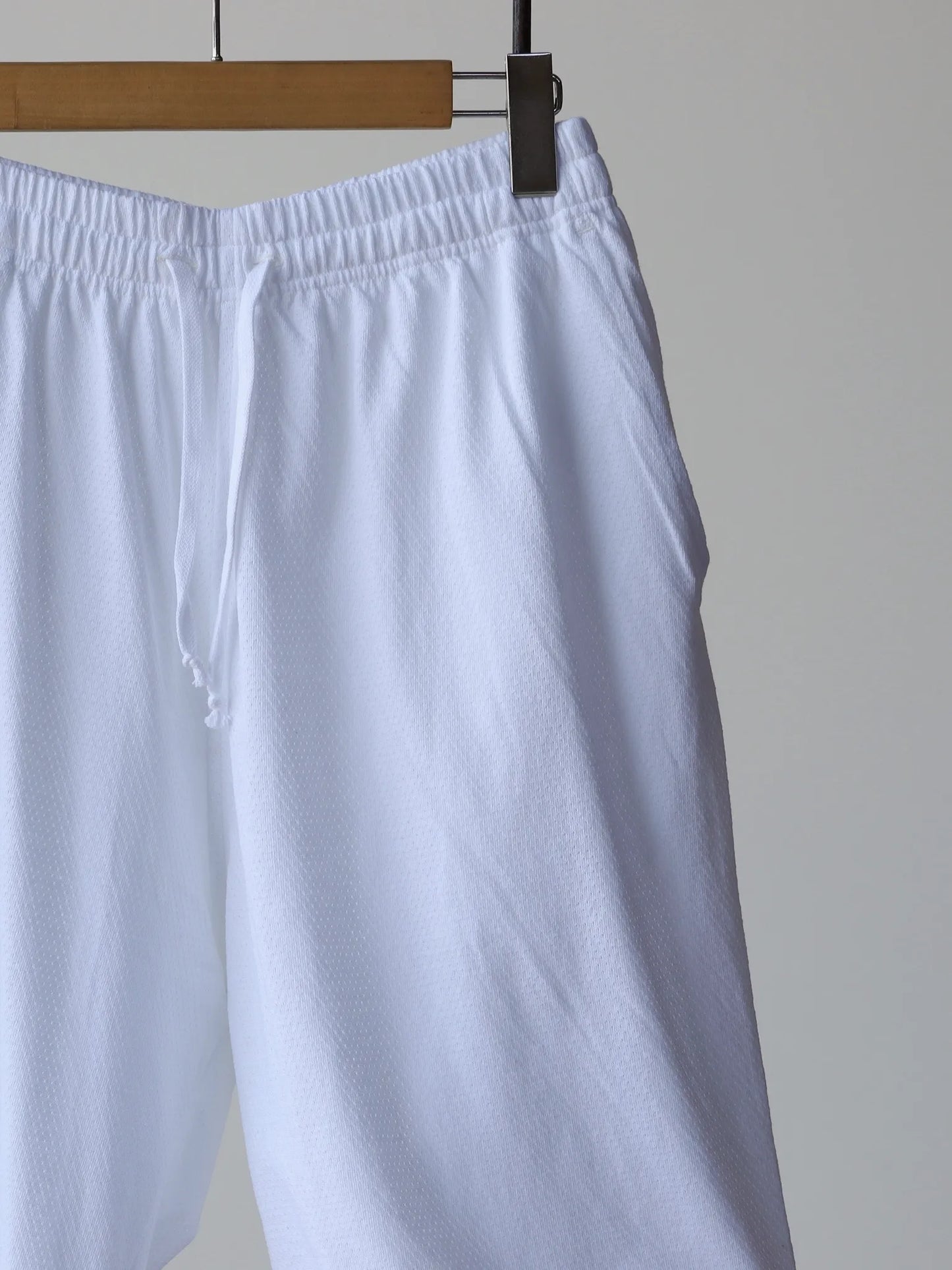 COMOLI | コットンメッシュ ショーツ WHITE