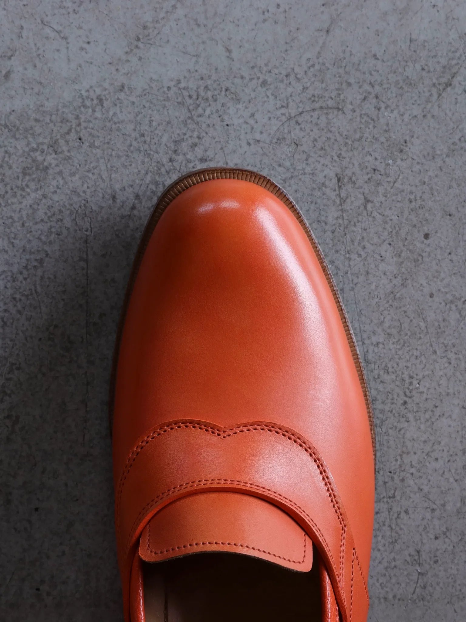 post-production-saddle-loafer-hand-dyed-babycalf-summer-orange-4