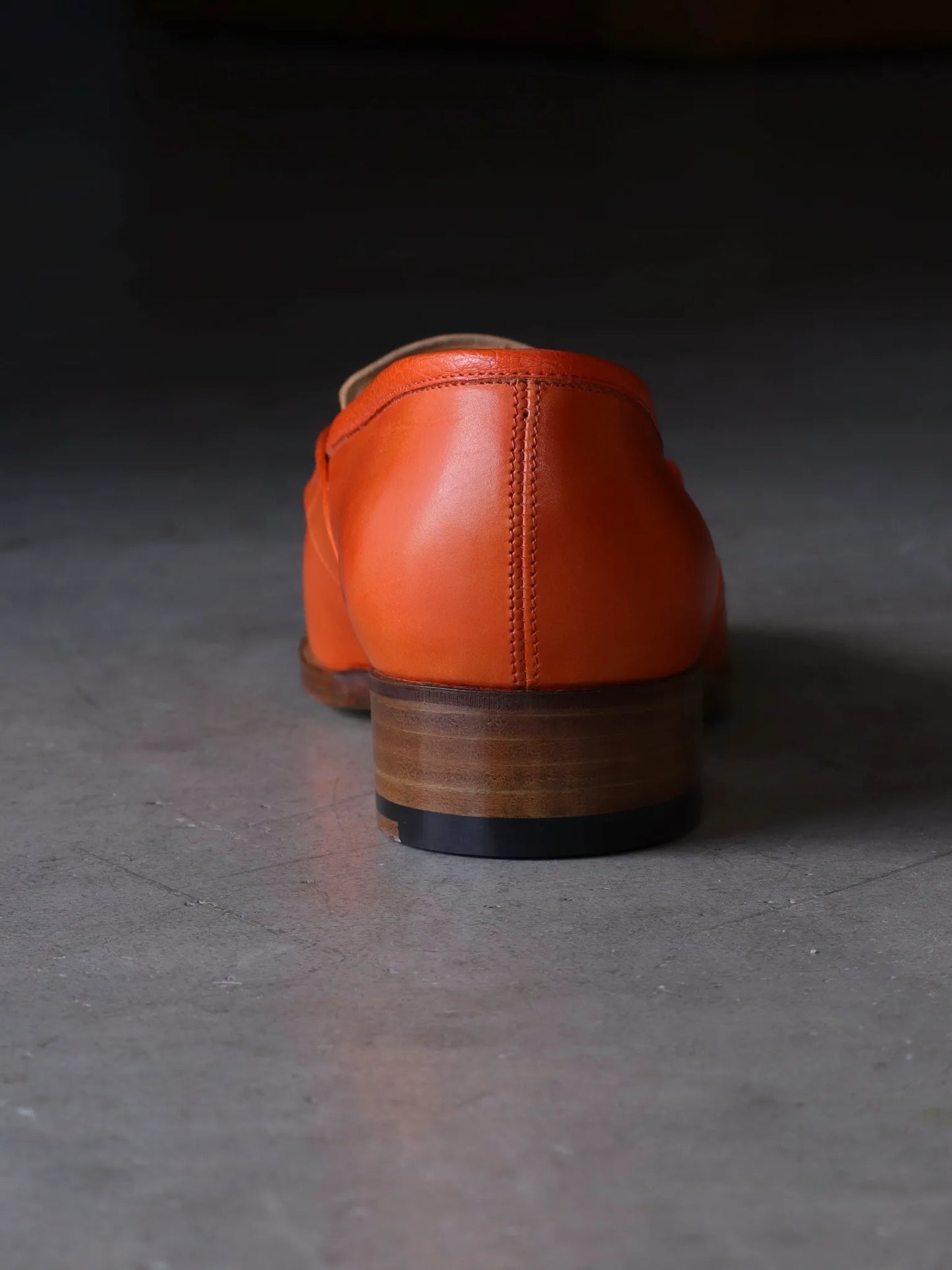 Post Production | Saddle Loafer Hand Dyed Baby Calf Summer Orange