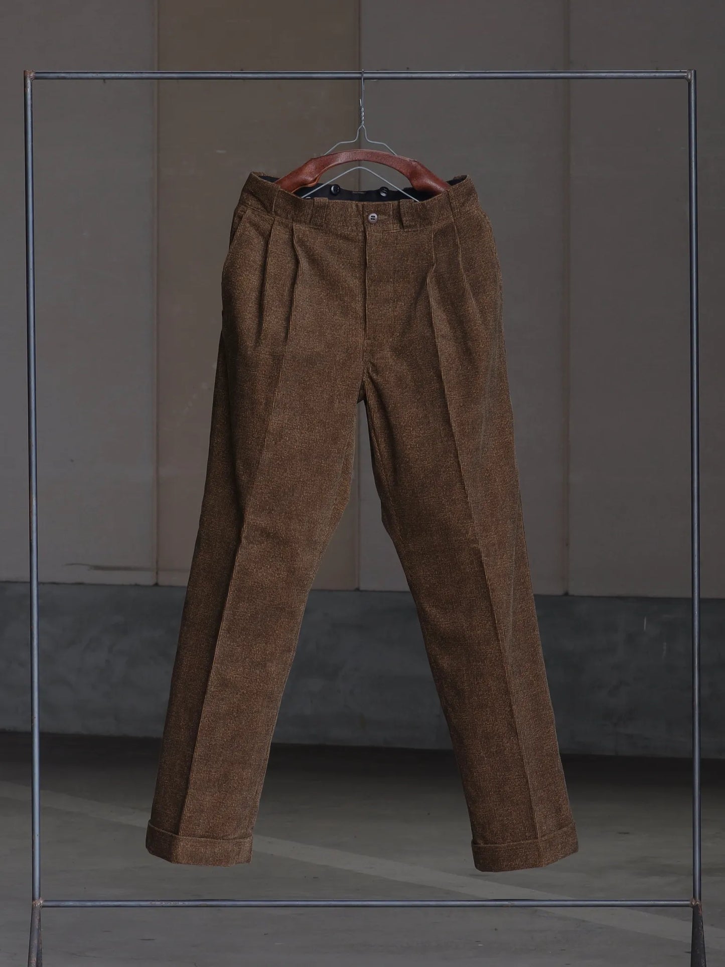 T.T | LOT.201 WORK TROUSERS Melange Brown