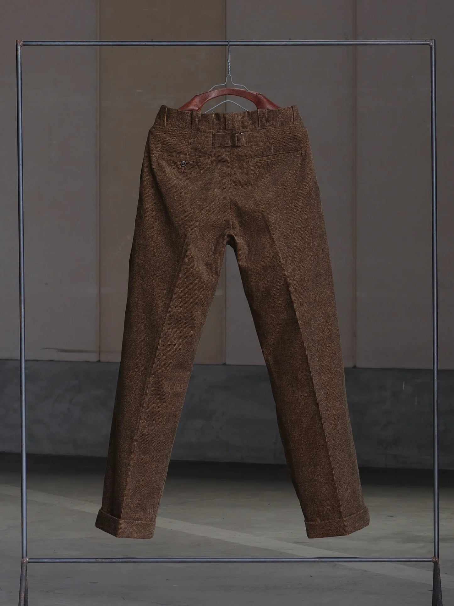 T.T | LOT.201 WORK TROUSERS Melange Brown