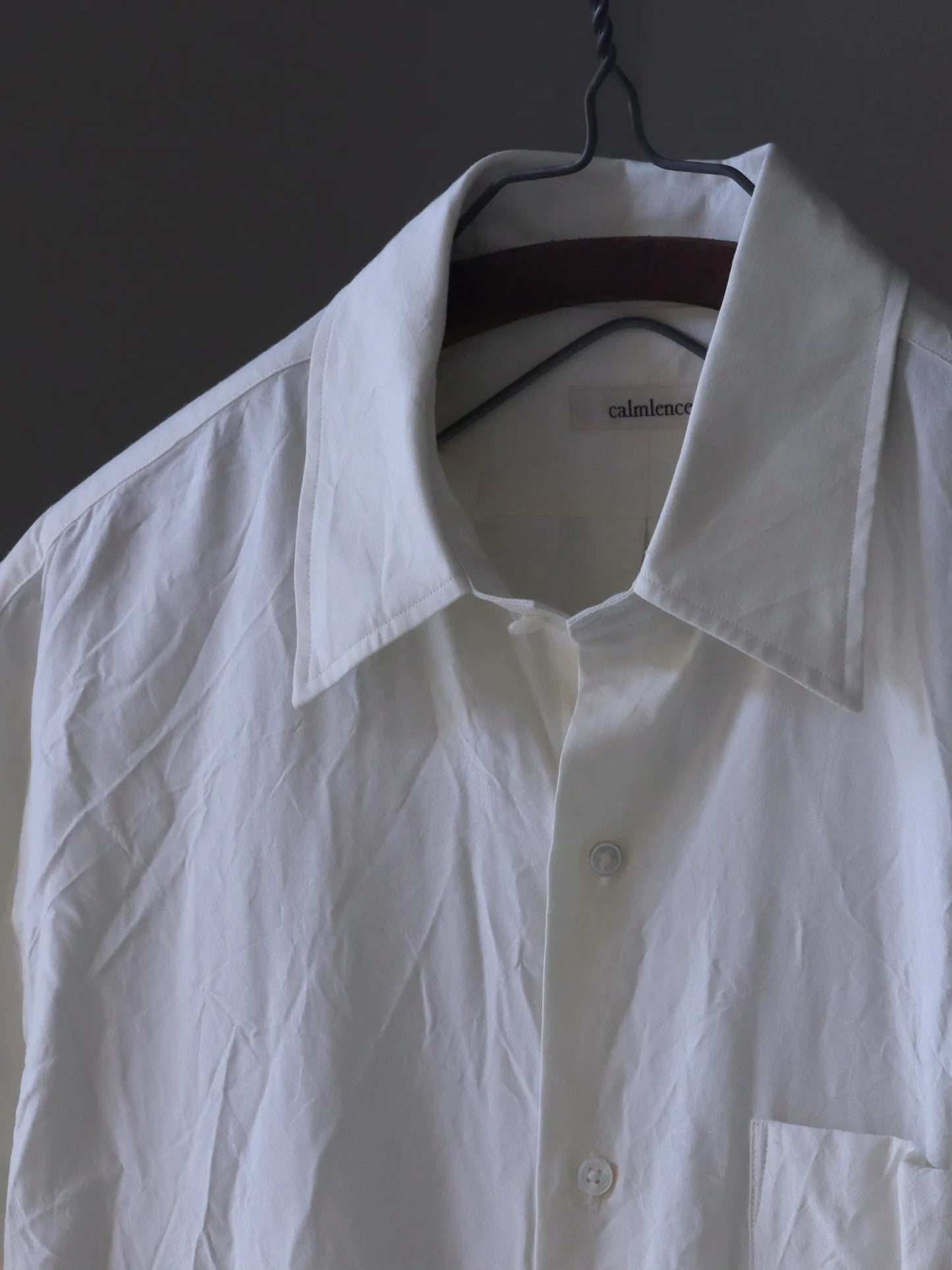 calmlence | REGULAR COLLAR SHIRT WHT