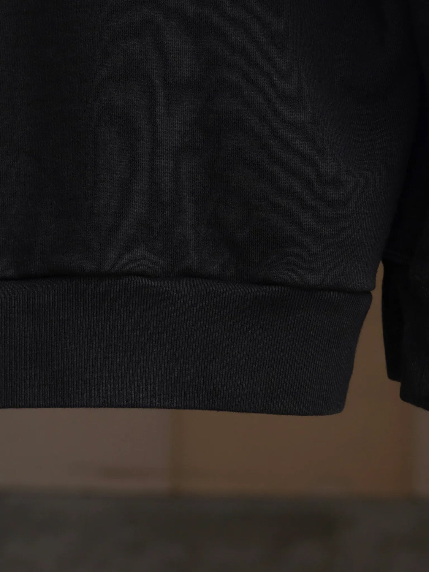 WONDER ROOM | "WHALE" crewneck sweat shirt black