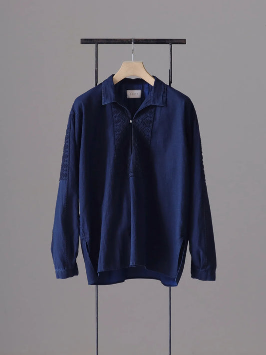 sarto-embroidery-pull-over-washed-indigo-1
