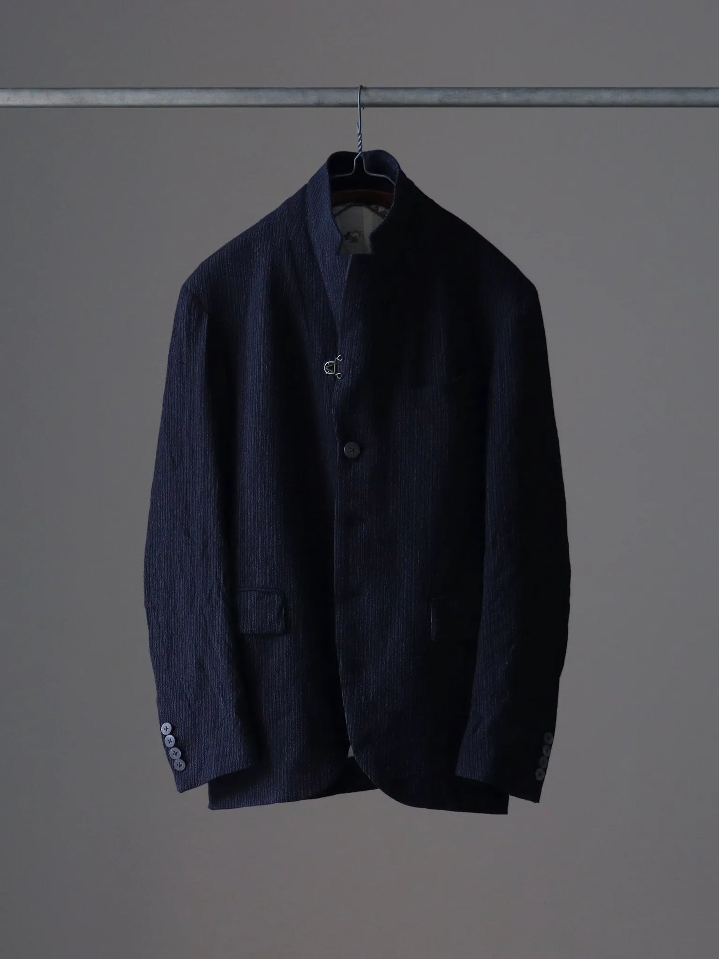 calmlence | NOTCHED LAPEL SACK COAT BLKST