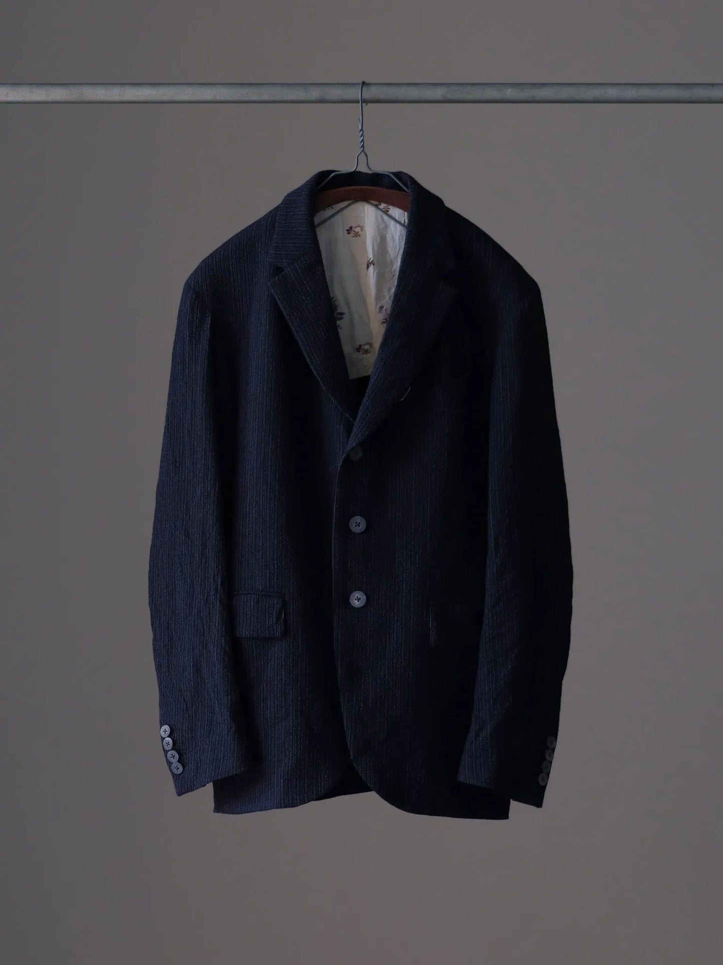 calmlence | NOTCHED LAPEL SACK COAT BLKST