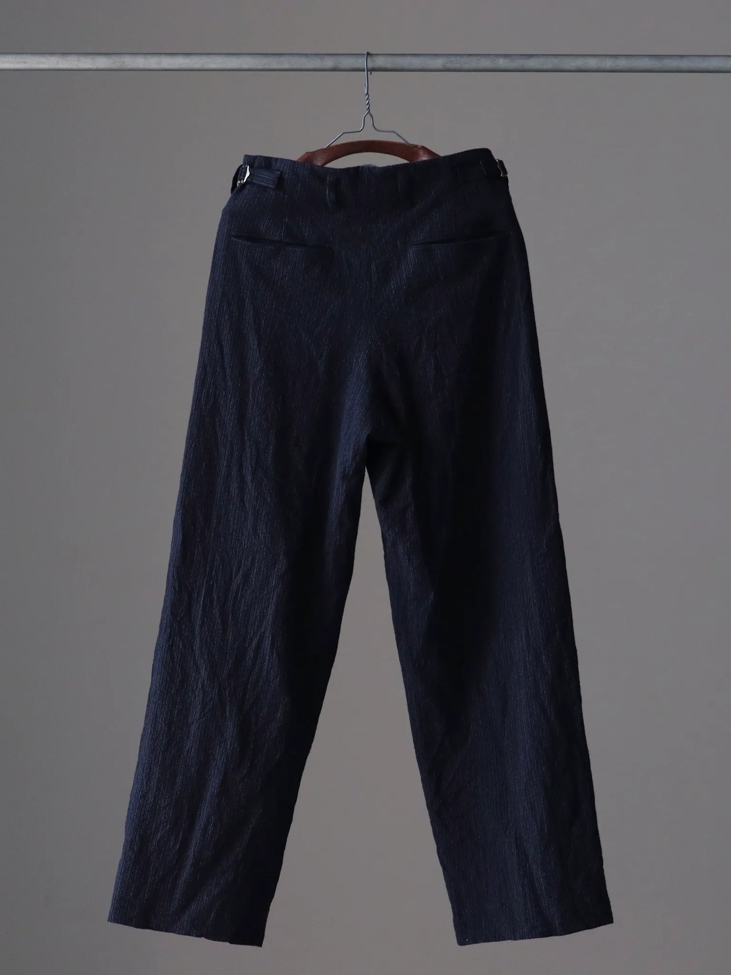 calmlence | SINGLE PLEATED WIDE PANTS BLKST