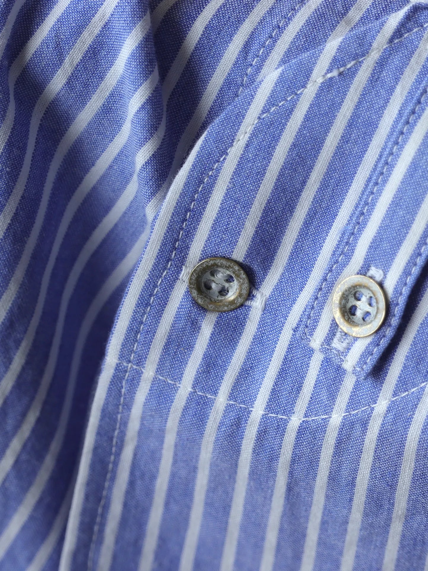 Nomàt | Wing Collar Shirt(Stripe) Blue