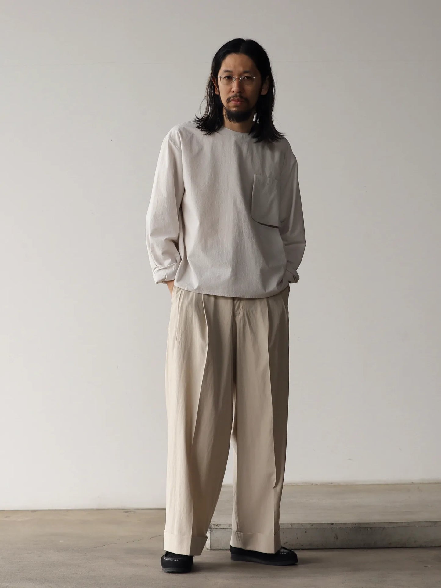 BESTIAIRE | LONG SLEEVE T-SHIRT CREPON SAND