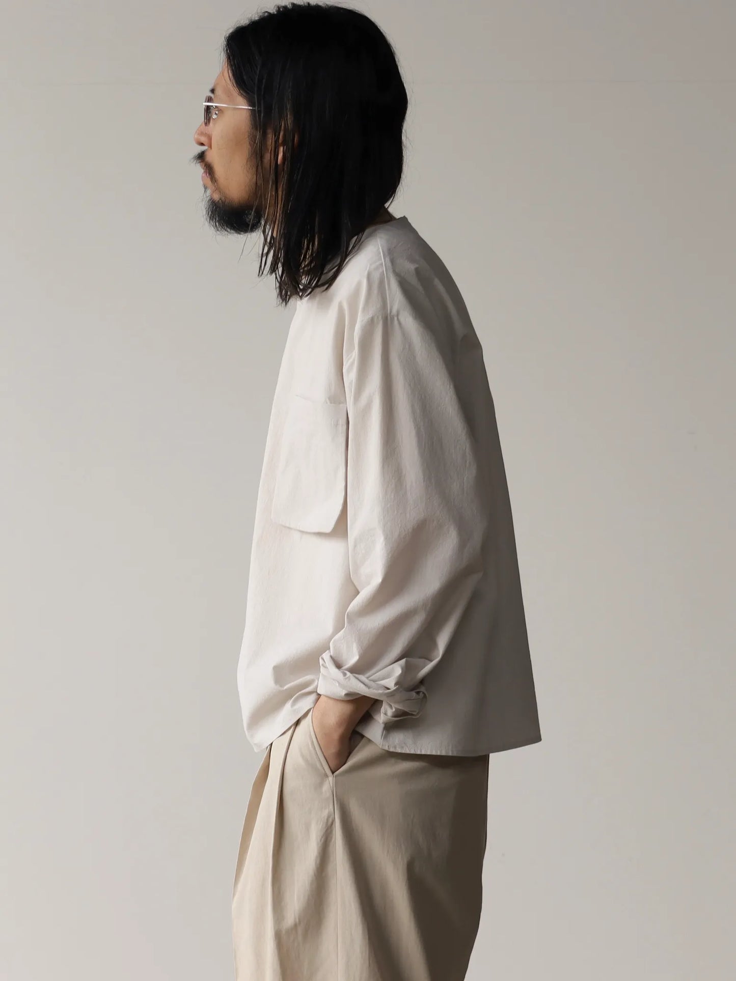 BESTIAIRE | LONG SLEEVE T-SHIRT CREPON SAND