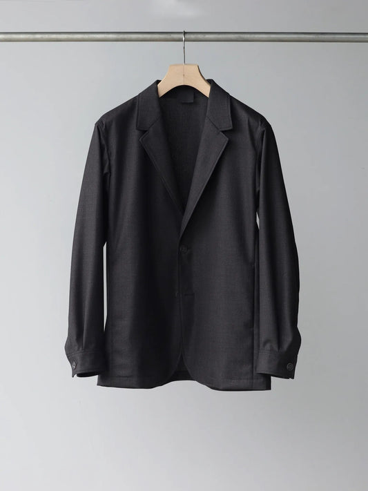 山内-ウールメッシュクロスジャケット-charcoal-brown-1