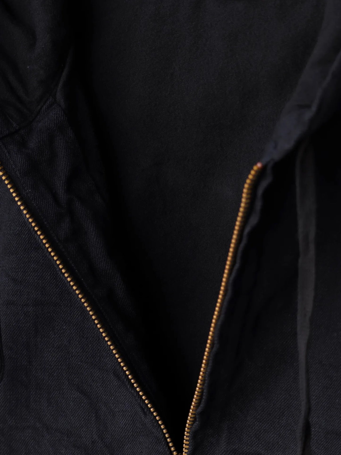 COMOLI | ブラックデニム ジップパーカ BLACK