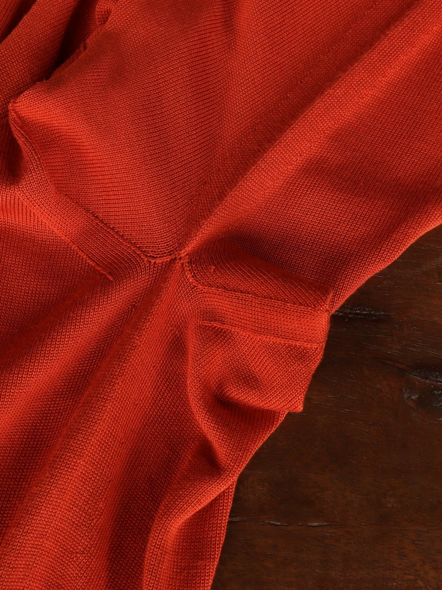 Olde H & Daughter | SILK PLAIN STITCH CREW L/S SALSA