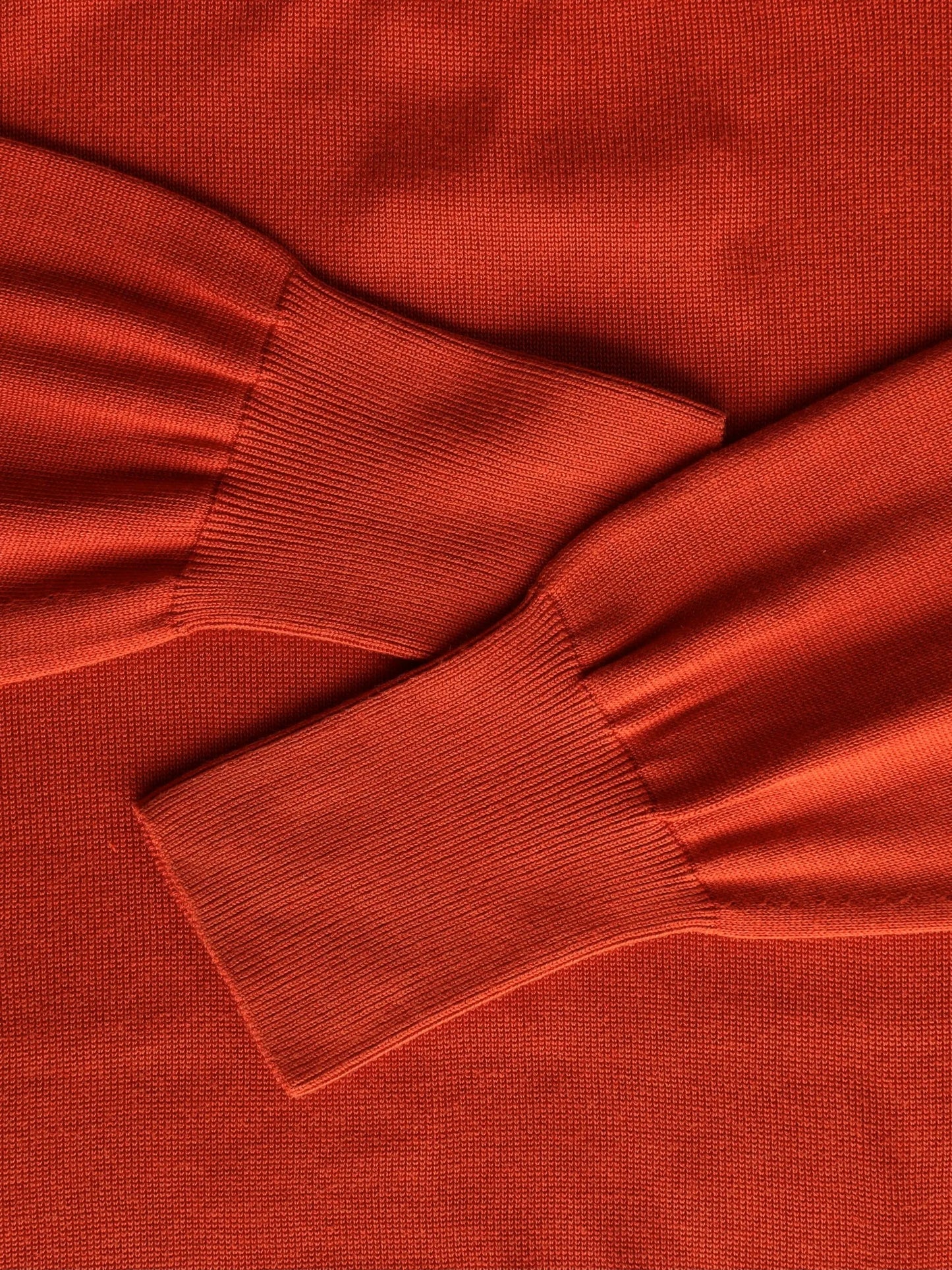 Olde H & Daughter | SILK PLAIN STITCH CREW L/S SALSA