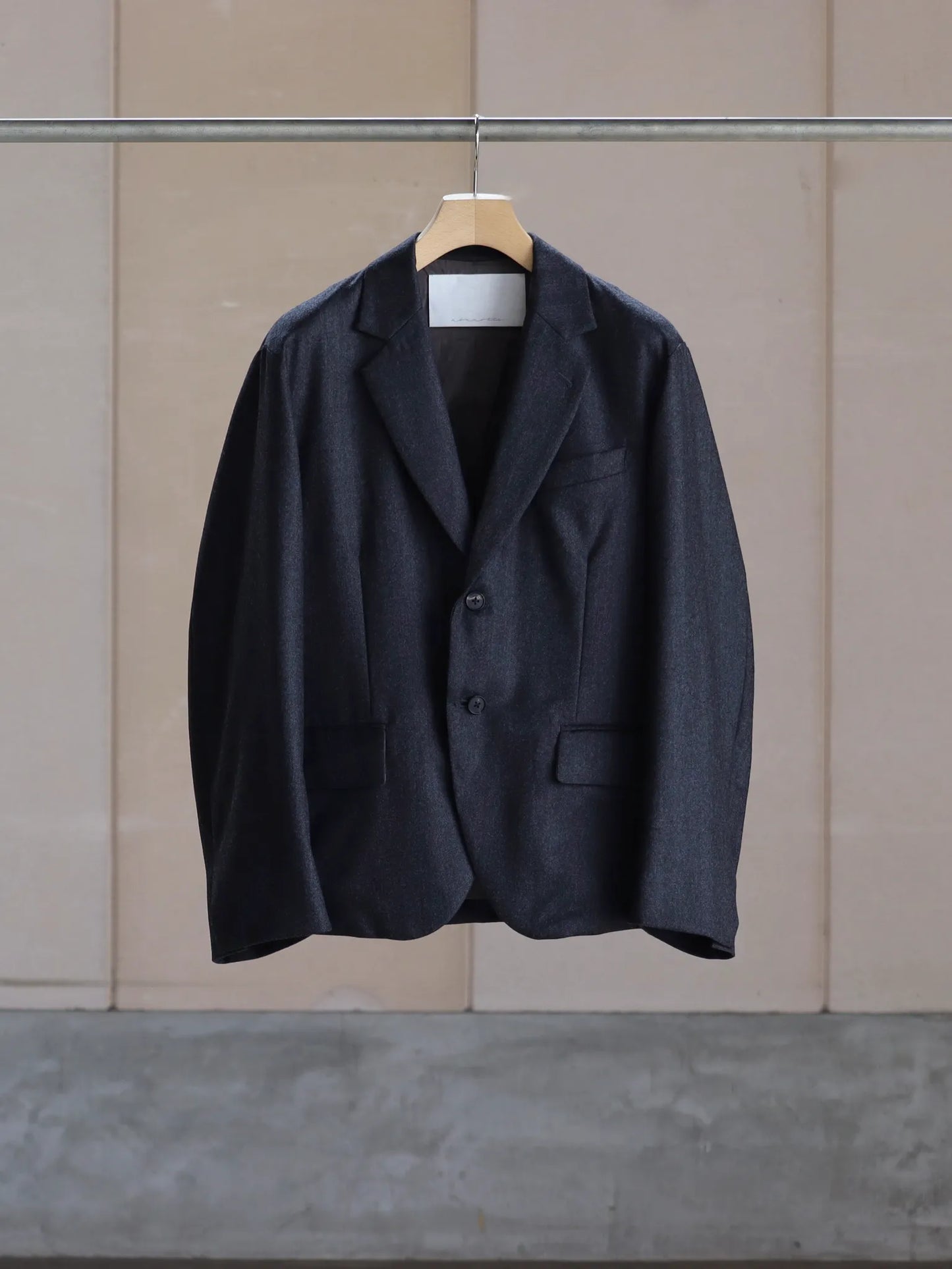nonnotte | Draping Tailored Jacket Charcoal Top