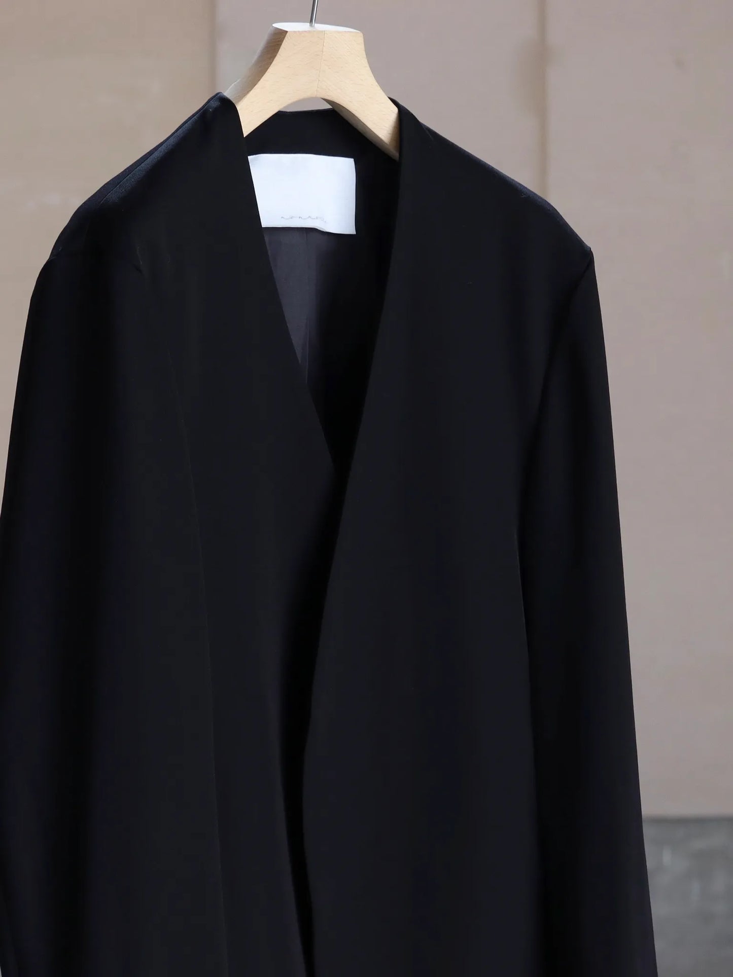nonnotte | Draping No Collar N Jacket Black