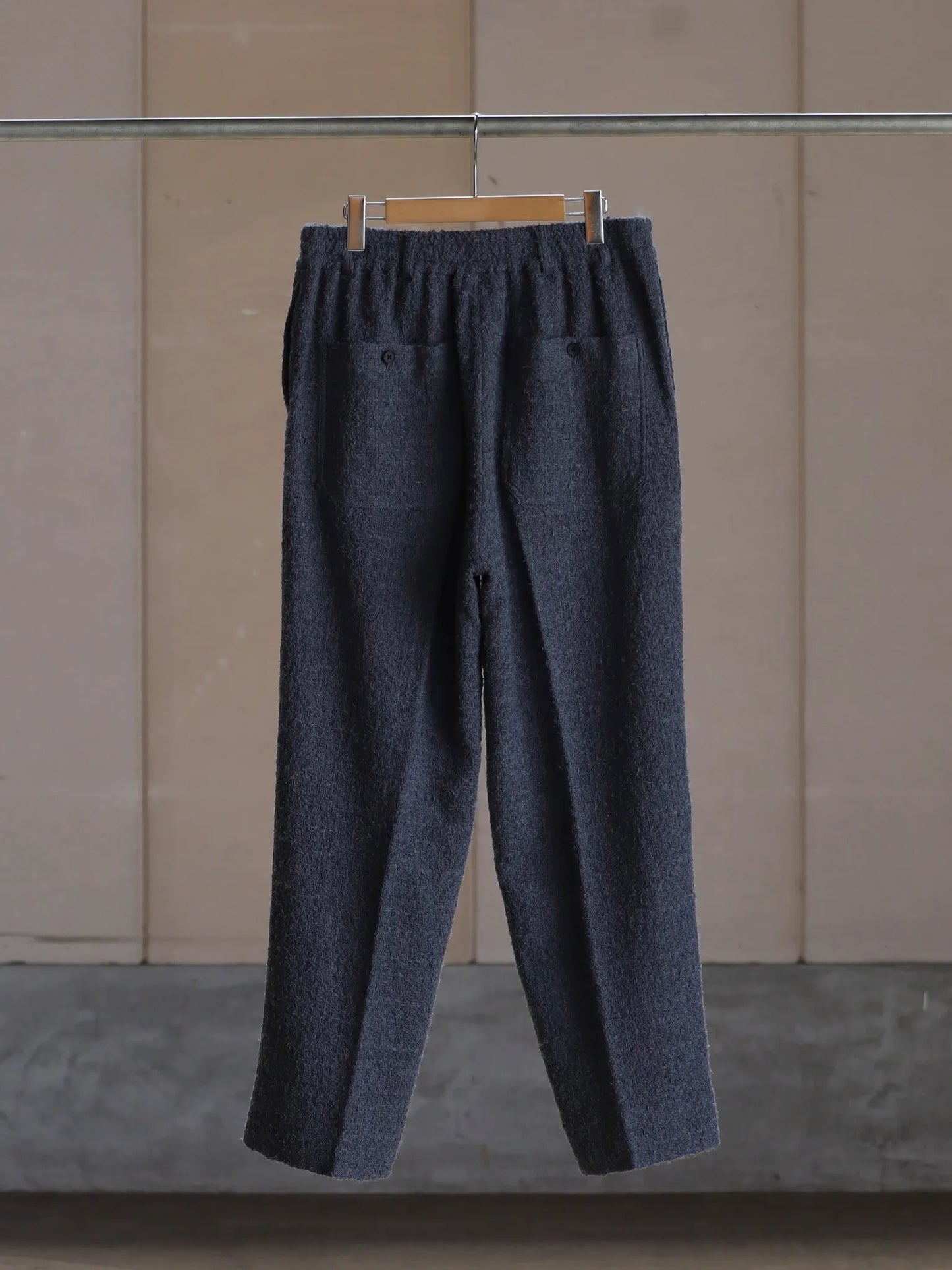 nonnotte | Draping Elastic Buggy Trousers Charcoal Top