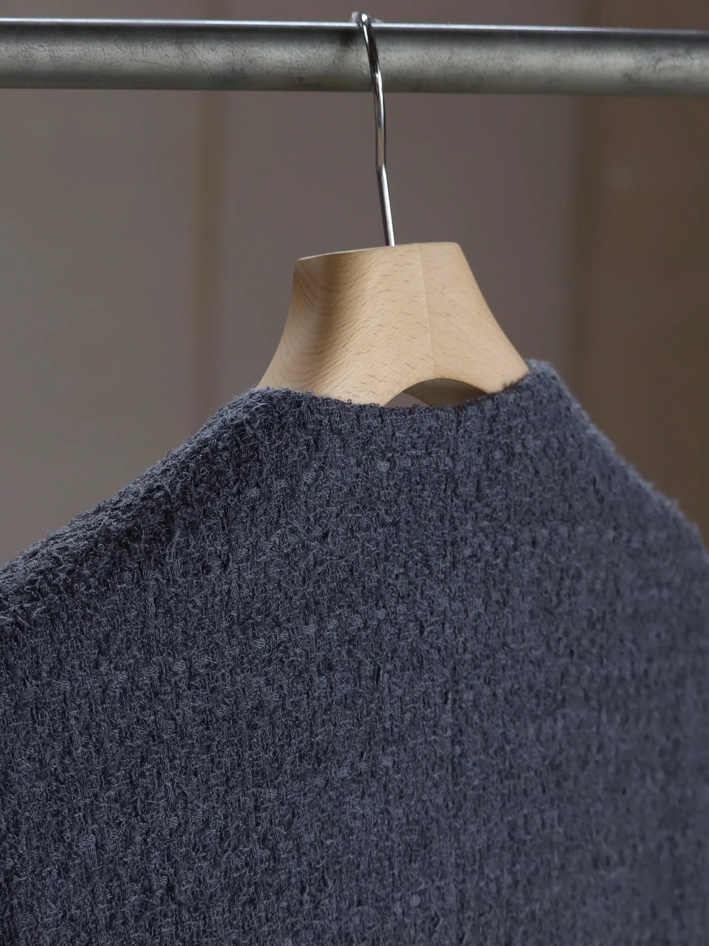 nonnotte | Draping No Collar N Jacket Charcoal Top