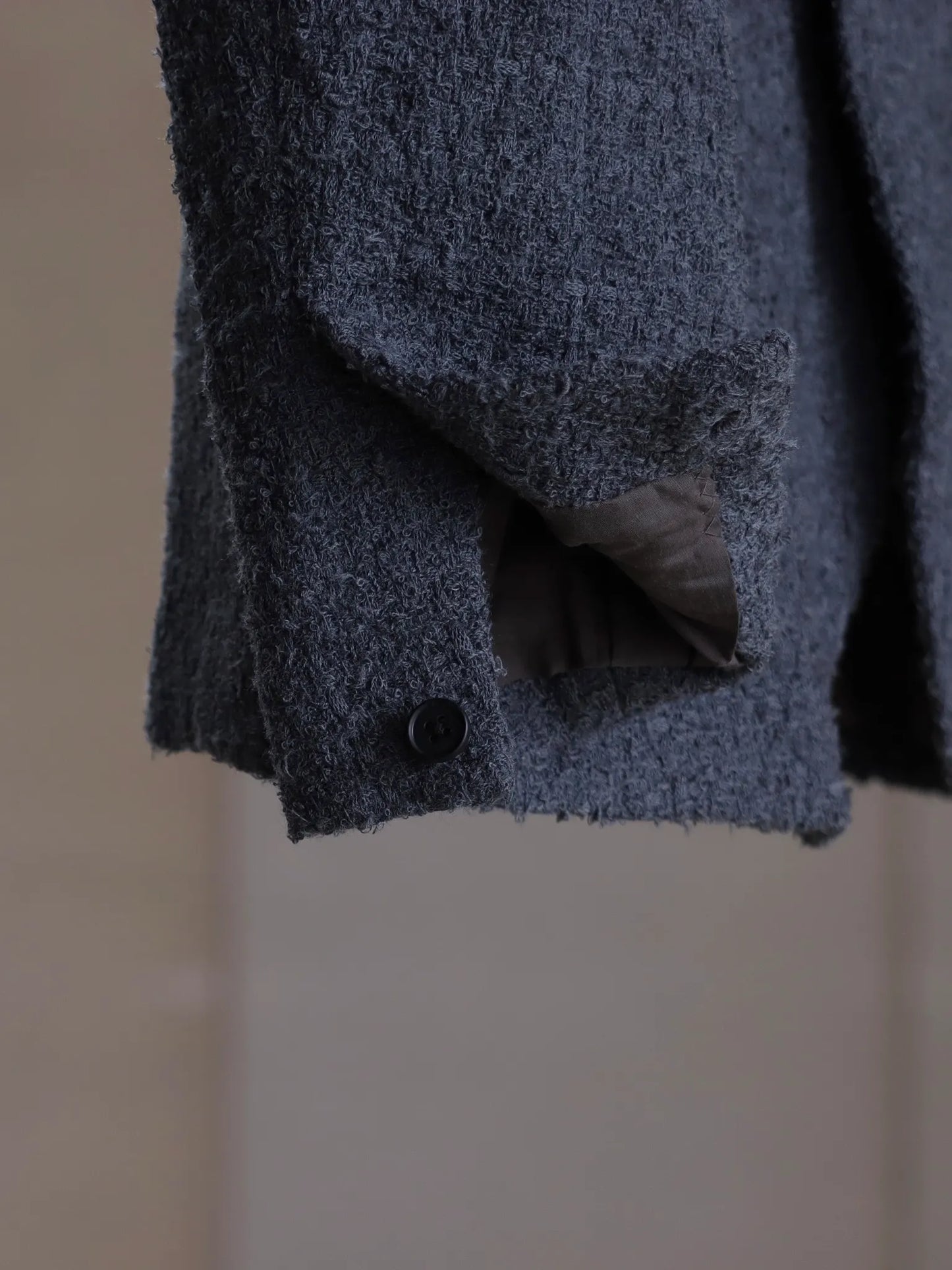 nonnotte | Draping No Collar N Jacket Charcoal Top
