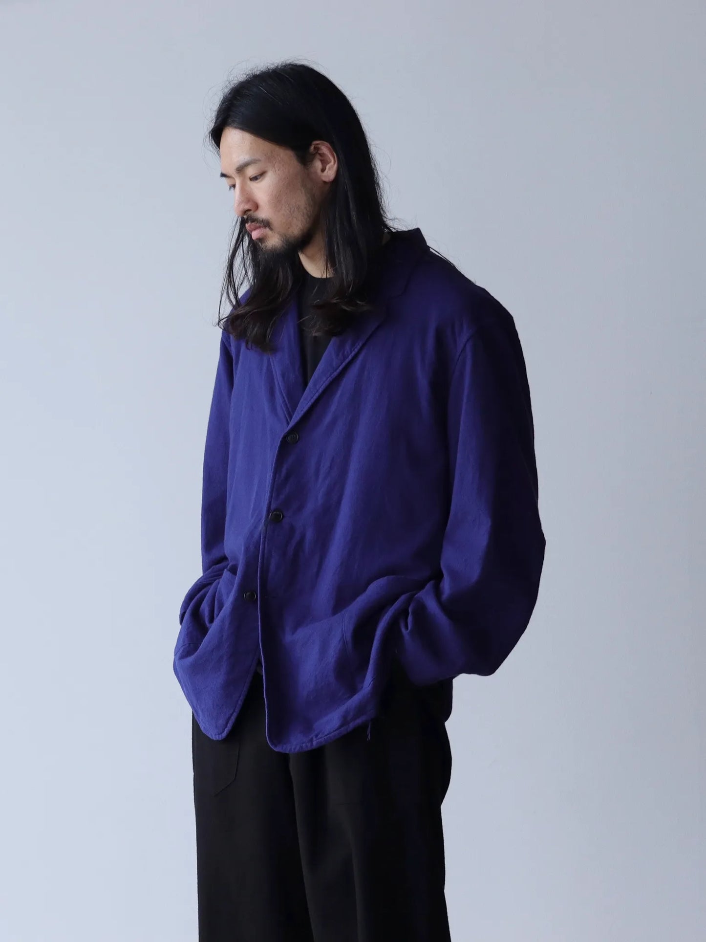 COMOLI | コットンネル ジャケット ROYAL BLUE