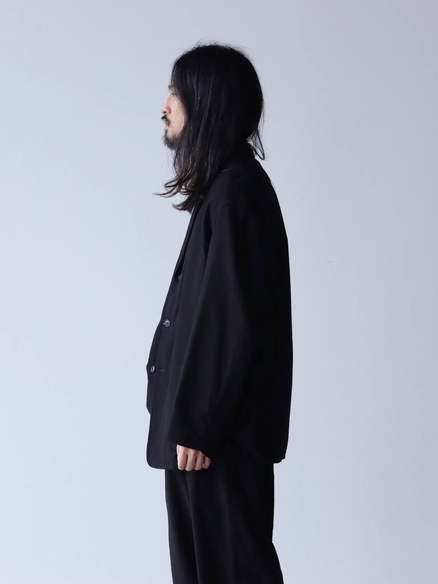 COMOLI | コットンネル ジャケット BLACK