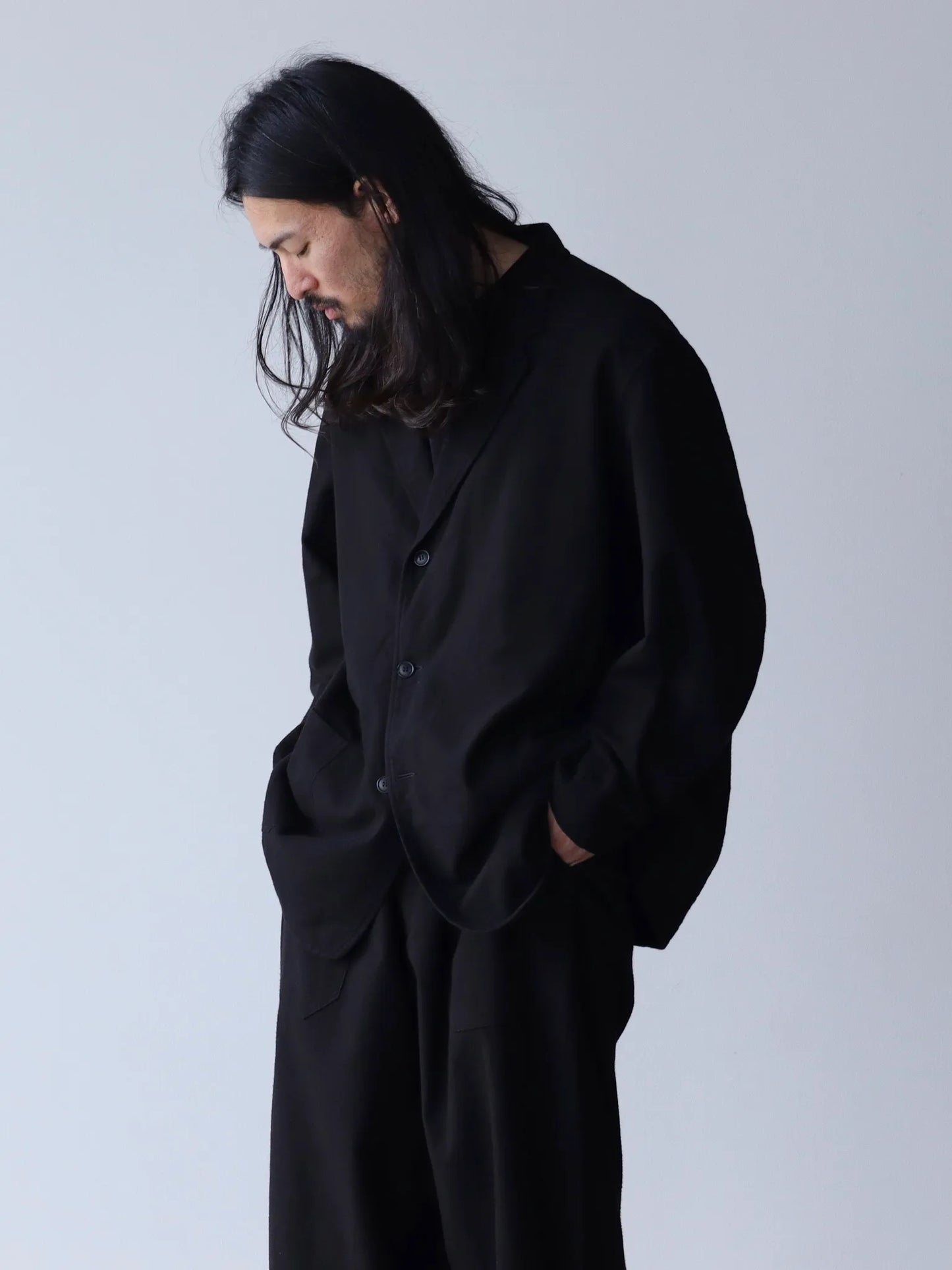 COMOLI | コットンネル ジャケット BLACK