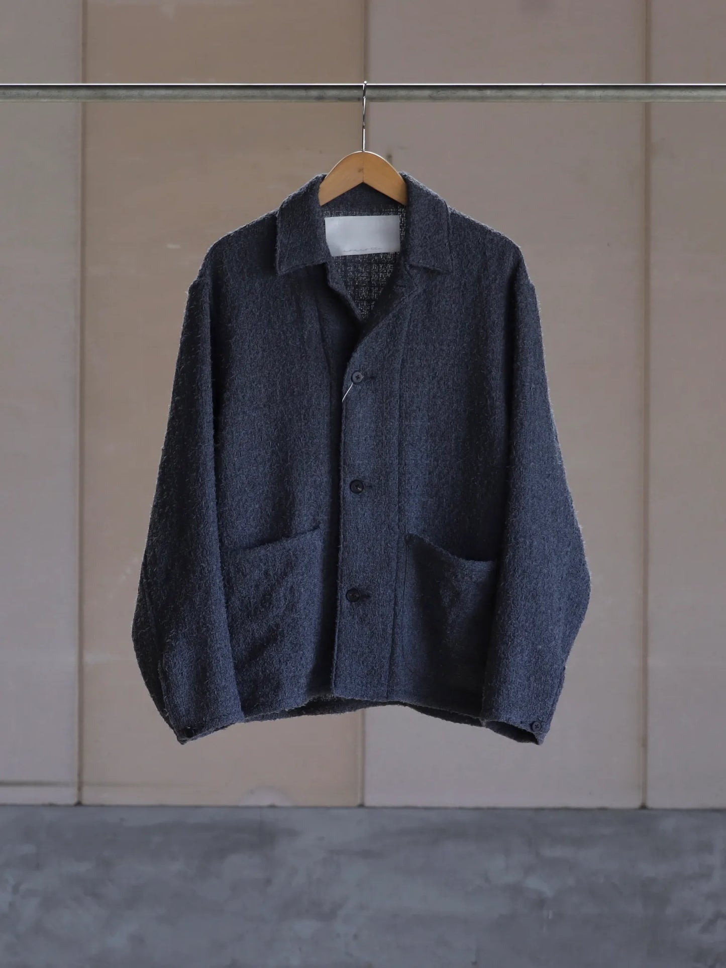 nonnotte | Draping Shirt Jacket Charcoal Top