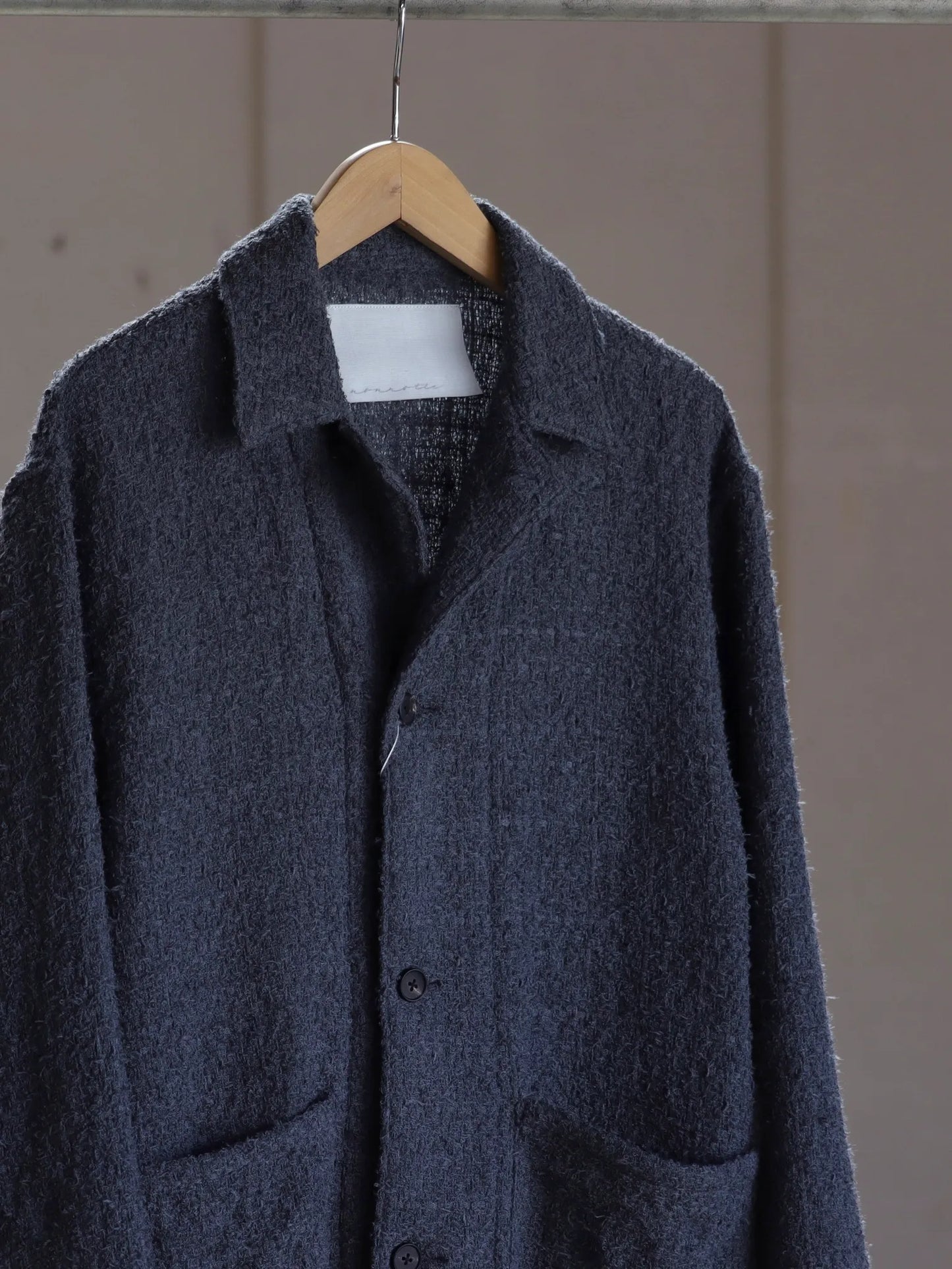 nonnotte | Draping Shirt Jacket Charcoal Top