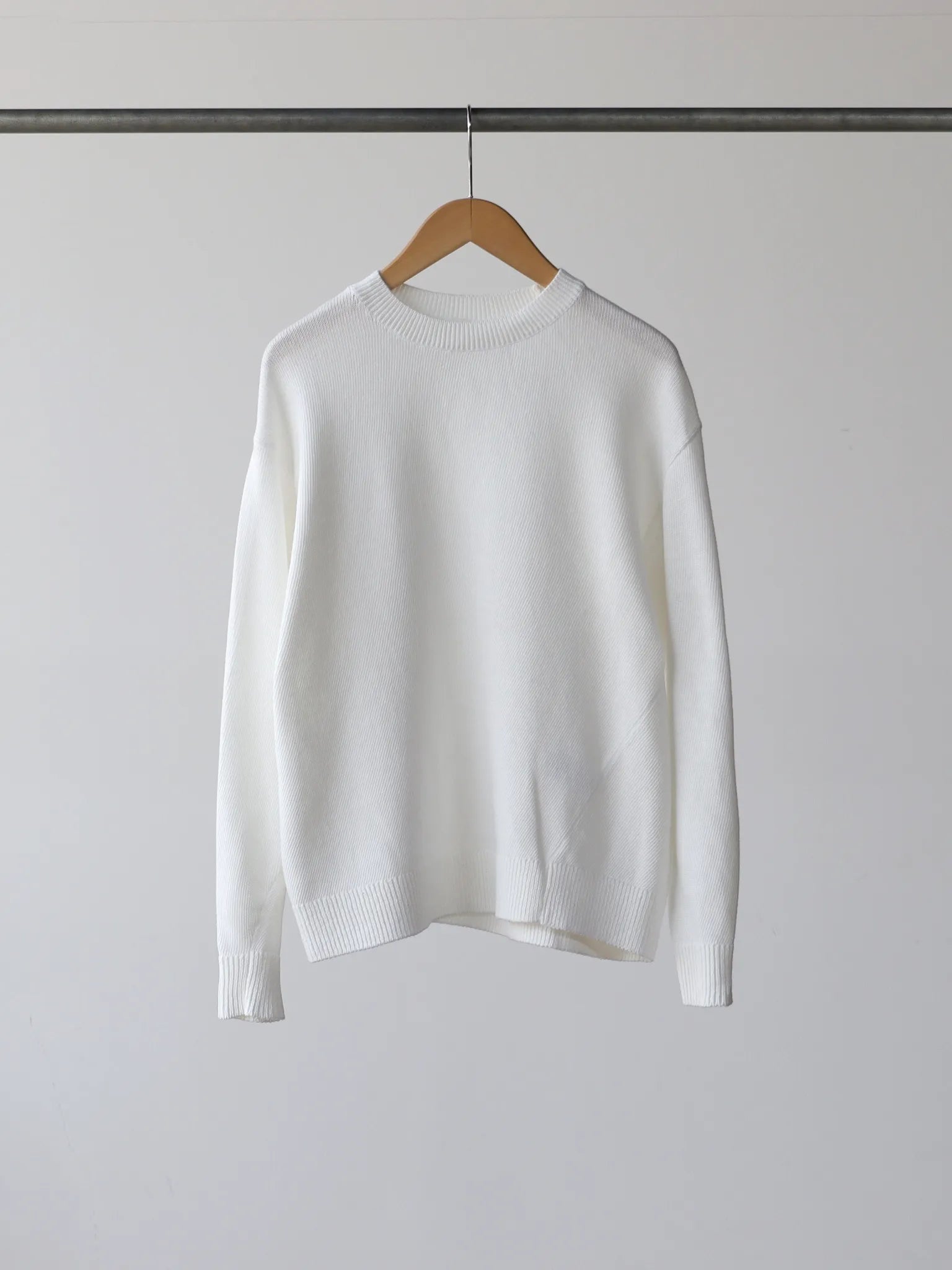 comoli-7g-クルーネックニット-white-1