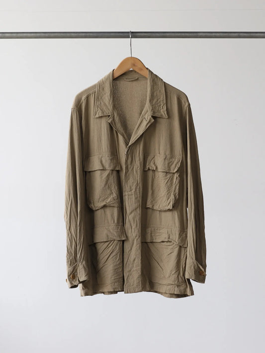 comoli-ローシルク-b-d-uジャケット-khaki-1