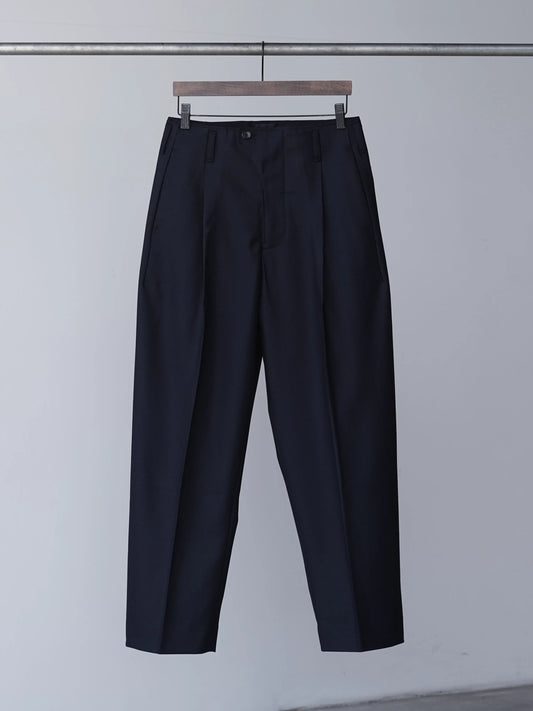 山内 | ヘビーウールツイル・サイドシームレスパンツ dark navy